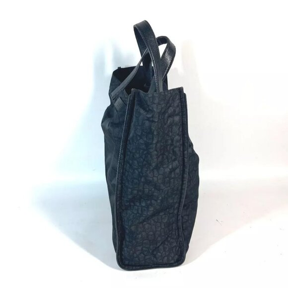 FENDI 7VA367 logo Shoulder Bag Vertical Tote Bag Nylon / Leather Black - Picture 3 of 14